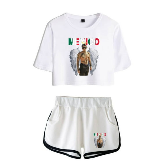 Lefty Sm Rapper Tshirt&Shorts 2 Piece Set Fashion Short Sleeve&Trousers 2 Piece Suit