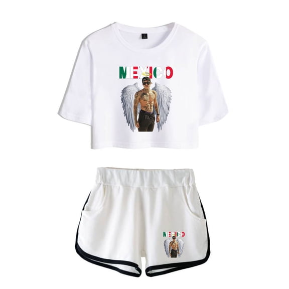 Lefty Sm Rapper Tshirt&Shorts 2 Piece Set Fashion Short Sleeve&Trousers 2 Piece Suit