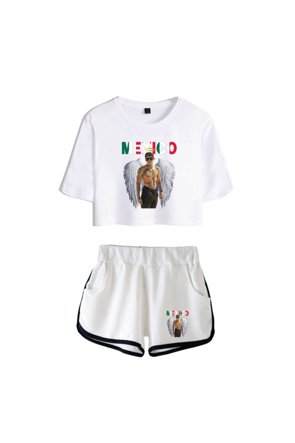 Lefty Sm Rapper Tshirt&Shorts 2 Piece Set Fashion Short Sleeve&Trousers 2 Piece Suit