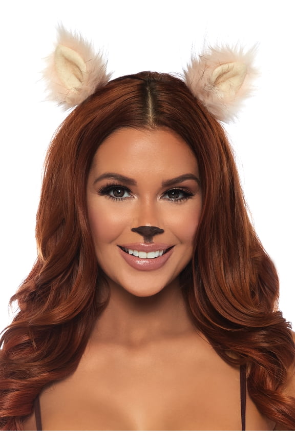 2PC Furry ear clips Pink Color