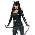 thumbnail image 1 of Leg Avenue Batman Feline Femme Fatale Villain Catsuit Women's Halloween Fancy-Dress Costume for Adult, L, 1 of 4