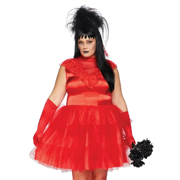 Leg Avenue Beetle Bride 80's Halloween Fancy-Dress Costume for Adult, Women's Plus Size