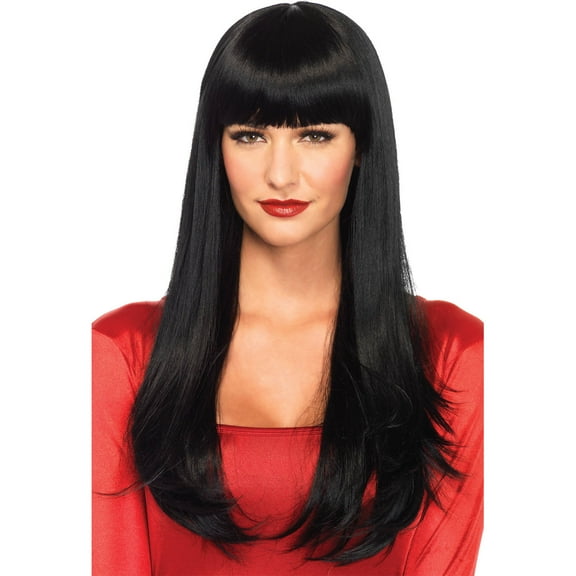 Leg Avenue Black Costume Long Straight Wig for Adults