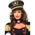 thumbnail image 1 of Leg Avenue Black Military Hat Halloween Costume Accessory, 1 of 2