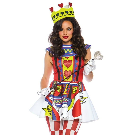 Leg Avenue Card Queen Women's Halloween Fancy-Dress Costume for Adult, M (8-10)