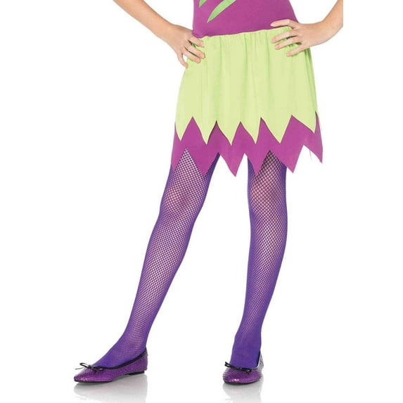 Child's Blue Fishnet Tights XL 11-13 Costume Accessory