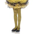 thumbnail image 1 of Leg Avenue Children's Striped Tights, Stocking, Black/Yell, Large, 1 of 2