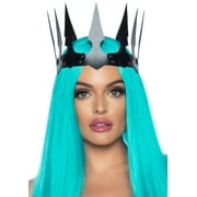 Leg Avenue Cosplay Faux Leather Spiked Crown Halloween Costume Accessory