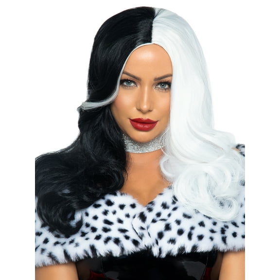 Leg Avenue Cruella de Vil 101 Dalmatians Villain Halloween Costume Wig A2672