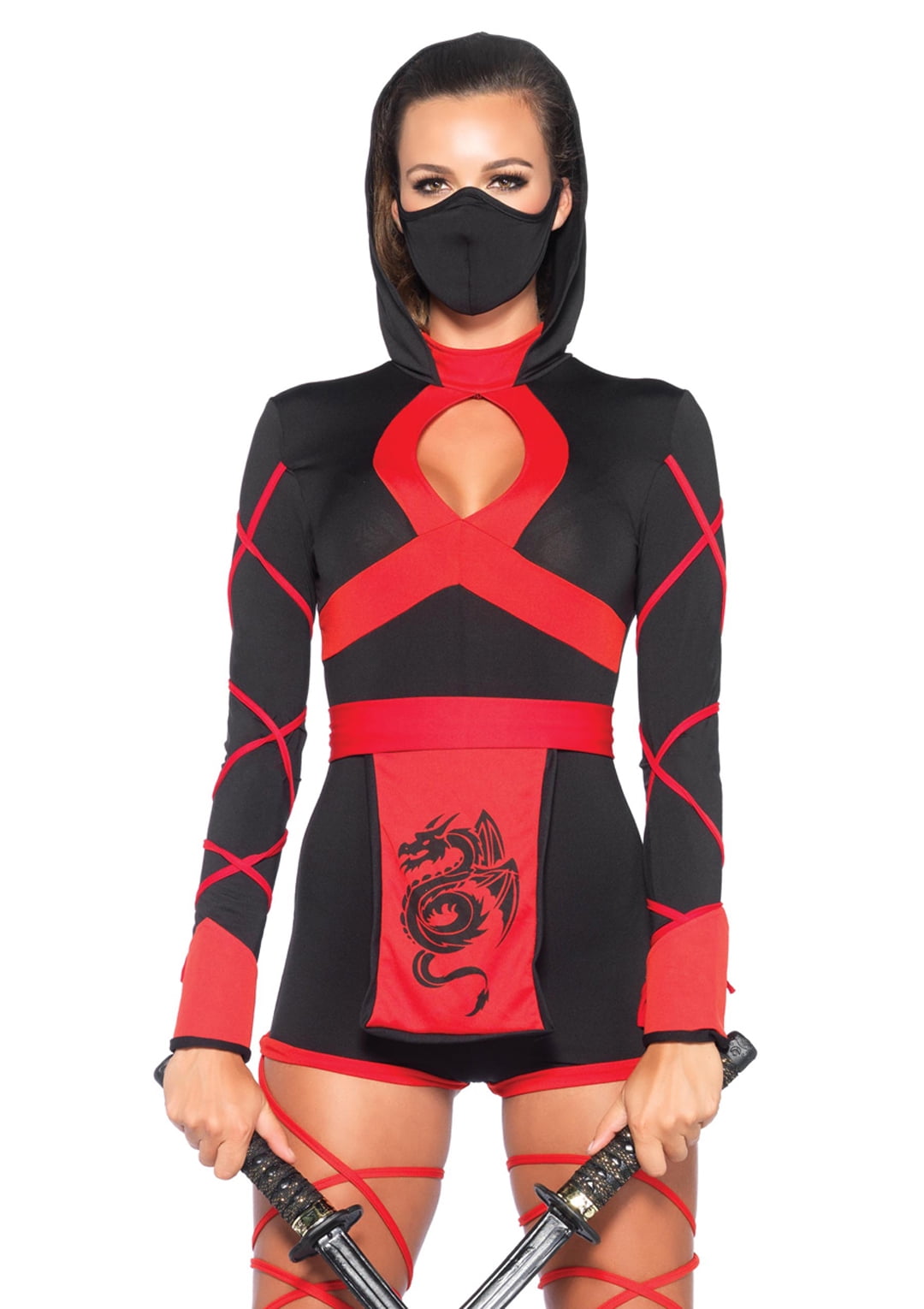 Leg Avenue Dragon Ninja Women's Halloween Fancy-Dress Costume for Adult, S