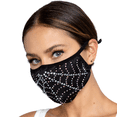 thumbnail image 1 of Leg Avenue Halloween's Spider Web Rhinestone Face Mask, 1 of 3