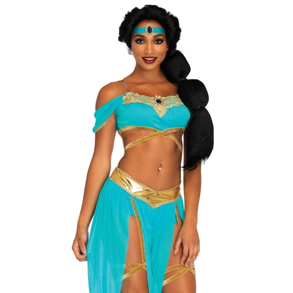 Leg Avenue Jasmine Oasis Princess Halloween Costume, Blue, Small