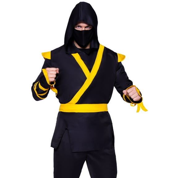 Leg Avenue Men's 5 Piece Ninja Costume Set With Face Mask