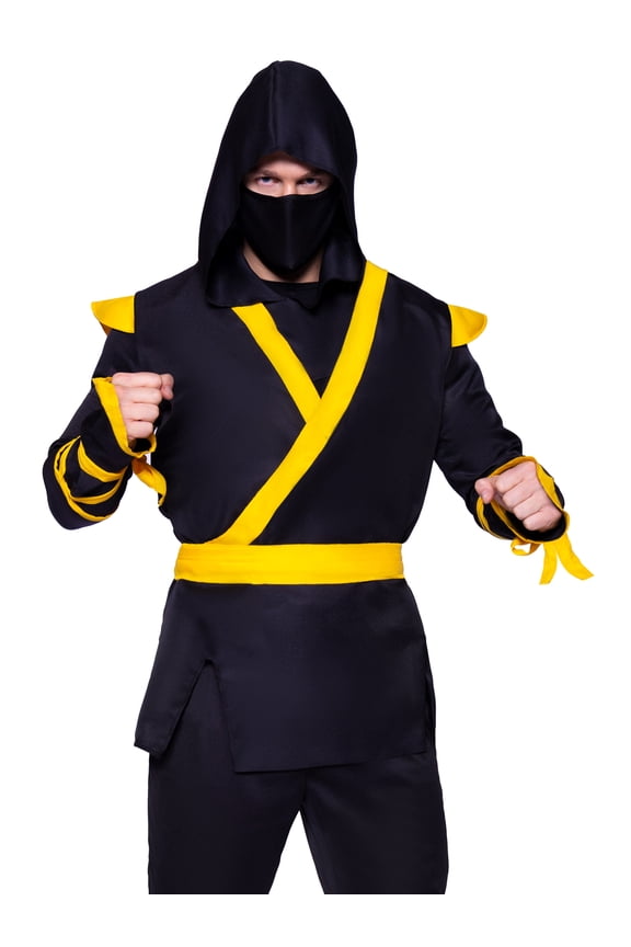 Men's 5 Piece Ninja Costume Set With Face Mask