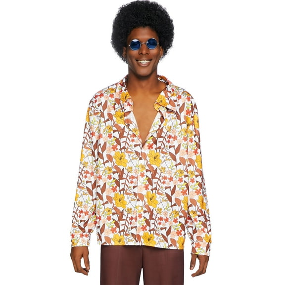 Leg Avenue Men's 70s Floral Shirt