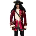 thumbnail image 1 of Leg Avenue Men's Pirate Captain Halloween Costume, Red, Medium, 1 of 5