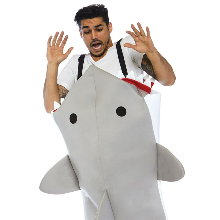 Mens Shark Attack Adult Costume Male Halloween Mens Shark Attack Adult Costume Male Halloween