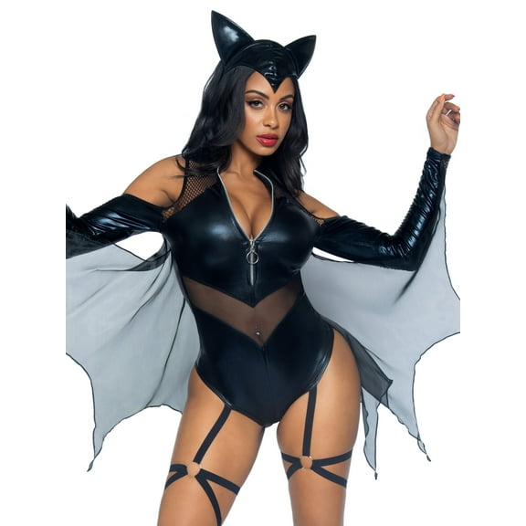 Leg Avenue Midnight Bat Women's Fancy-Dress Costume for Adult, L