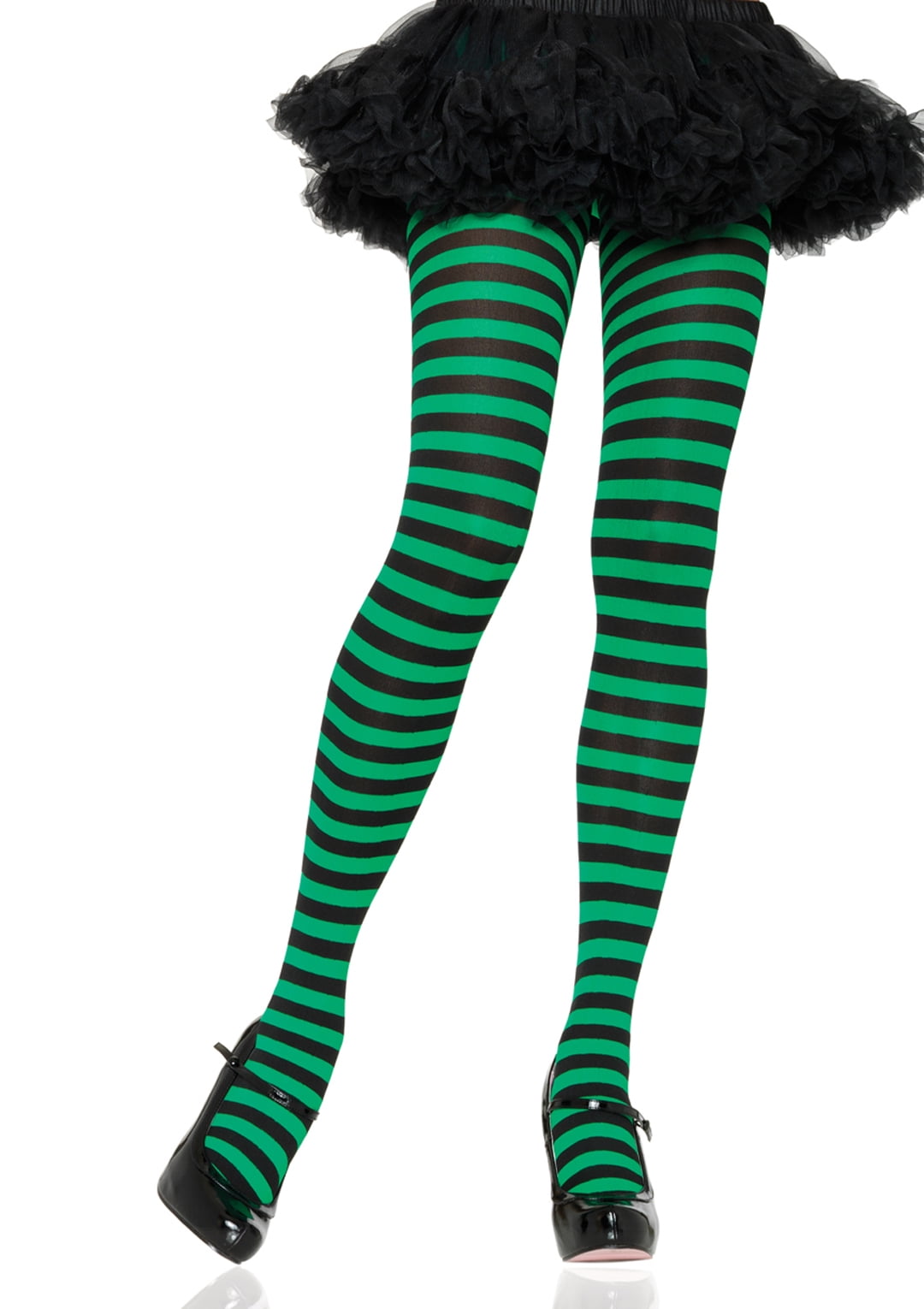 Leg Avenue Nylon Striped Tights Elf Halloween Costume Accessory