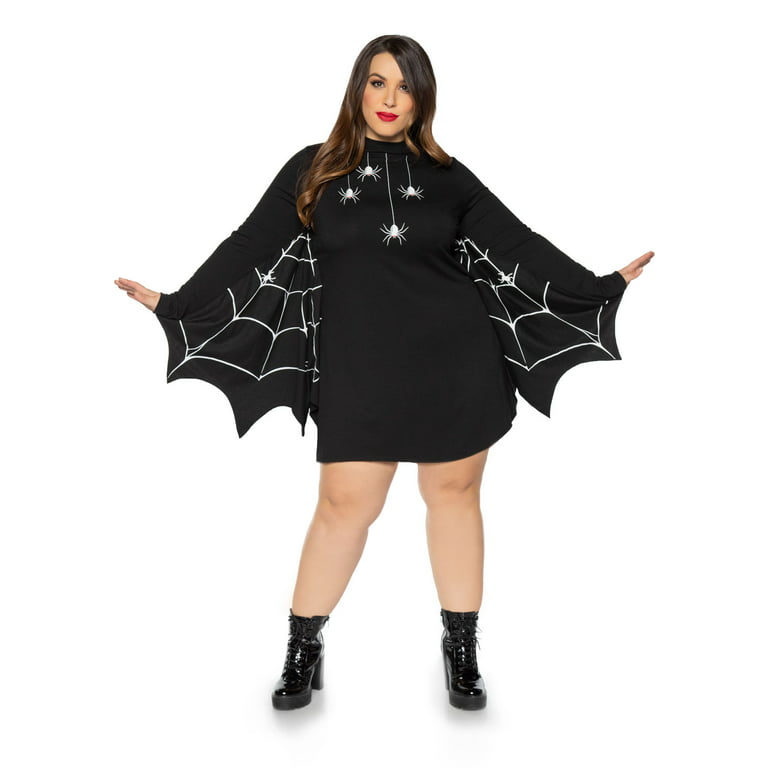 Leg Avenue Plus Size Womens Halloween Spider Costume T Shirt Dress