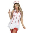 thumbnail image 1 of Leg Avenue Sexy Hospital Nurse Women's Halloween Fancy-Dress Costume for Adult, White, M-L, 1 of 7