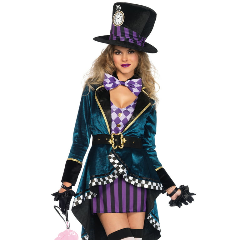 Leg Avenue Sexy Mad Hatter Women's Fancy-Dress Costume for Adult, XL 