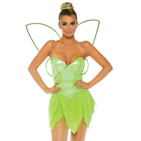 Leg Avenue Sexy Pretty Pixie Bodysuit Women's Fancy-Dress Costume with Petal Skirt including Fairy Wings for Adult, XS