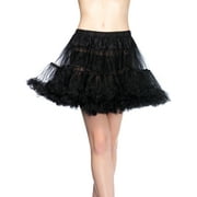 Leg Avenue Slips Layered Tulle, Black, 1X-2X