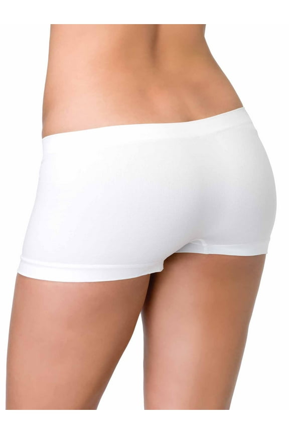 Spandex Boy Shorts, O/S, White