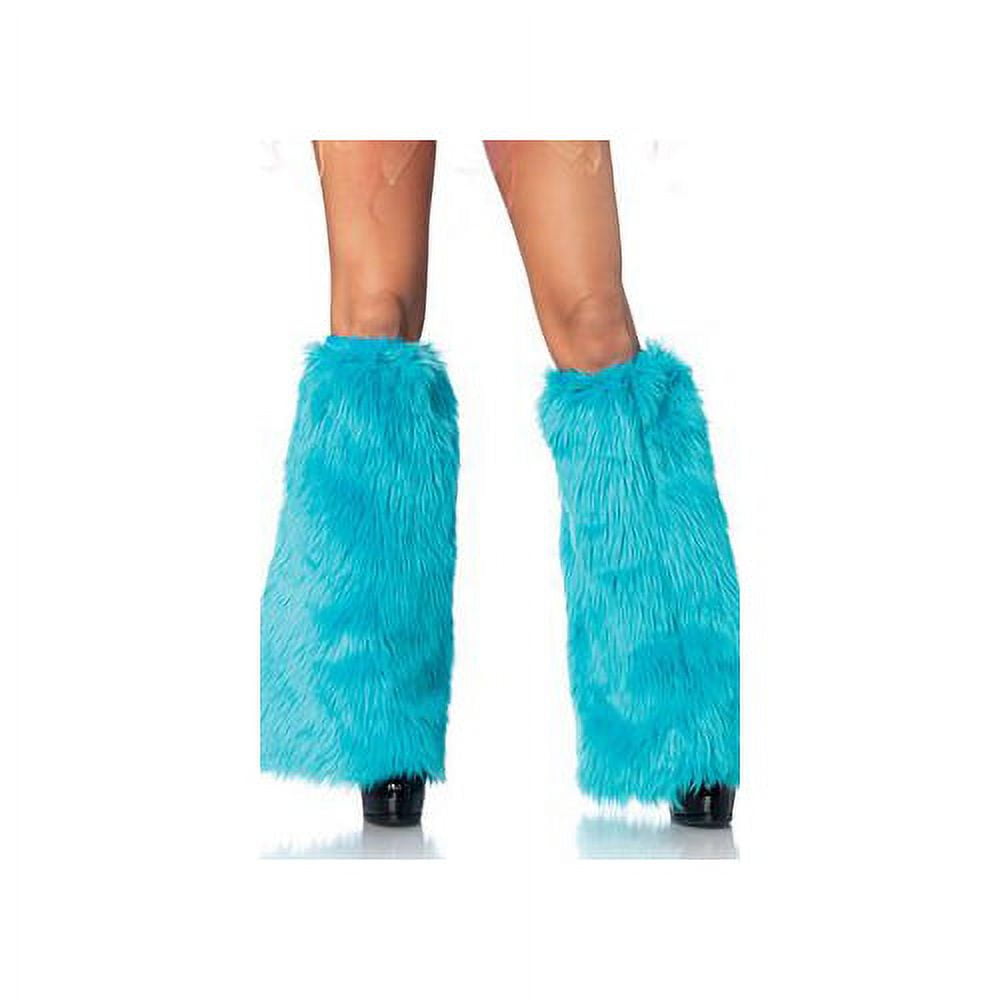 Leg Avenue Turquoise Furry Leg Warmers 3934LEG_T Turquoise