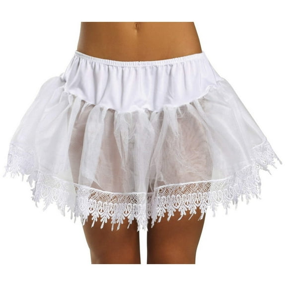 Leg Avenue White Teardrop Lace Petticoat One Size