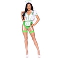 thumbnail image 1 of Leg Avenue Women's 2 Pc Nurse Feelgood Costume with Snap Bottom Garter Bodysuit with Attached Apron, Hat Headband, 1 of 4