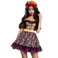 thumbnail image 1 of Leg Avenue Women's 2 Piece Marigold Catrina Costume Dress Set, 1 of 4