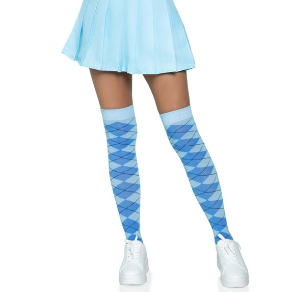 Leg Avenue Women's Argyle knit over the knee socks