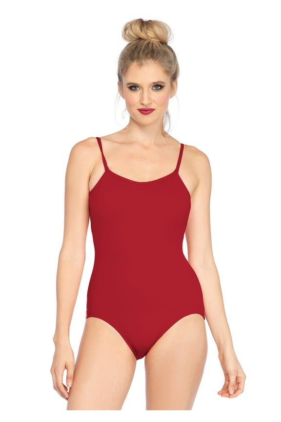 Women's Basic Women's Bodysuit, Red, M-L