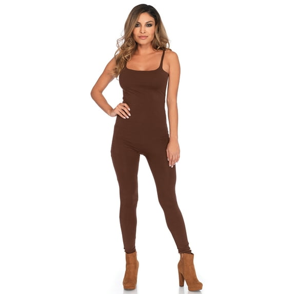 Leg Avenue Women's Basic Women's Unitard DIY Costume Piece, Brown, S-M