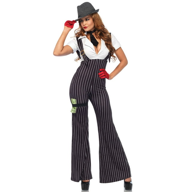 Leg Avenue Women's Brass Knuckle Mafia Gangster Babe Costume