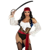 Leg Avenue Women's Buccaneer Beauty Pirate Halloween Costume, Multicolor, Small