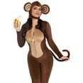 thumbnail image 1 of Leg Avenue Women's Cheeky Monkey Halloween Costume, Brown, Medium, 1 of 5