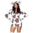 thumbnail image 1 of Leg Avenue Women's Cozy Brown Cow Romper, 1 of 4