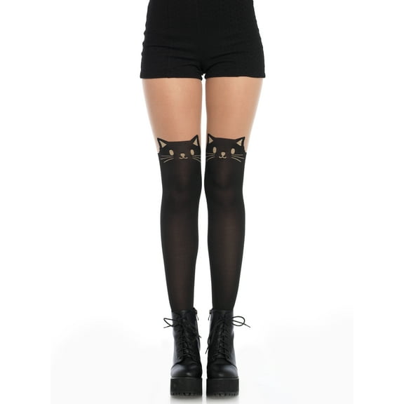 Leg Avenue Women's Cute Animal Spandex Opaque Sheer Pantyhose