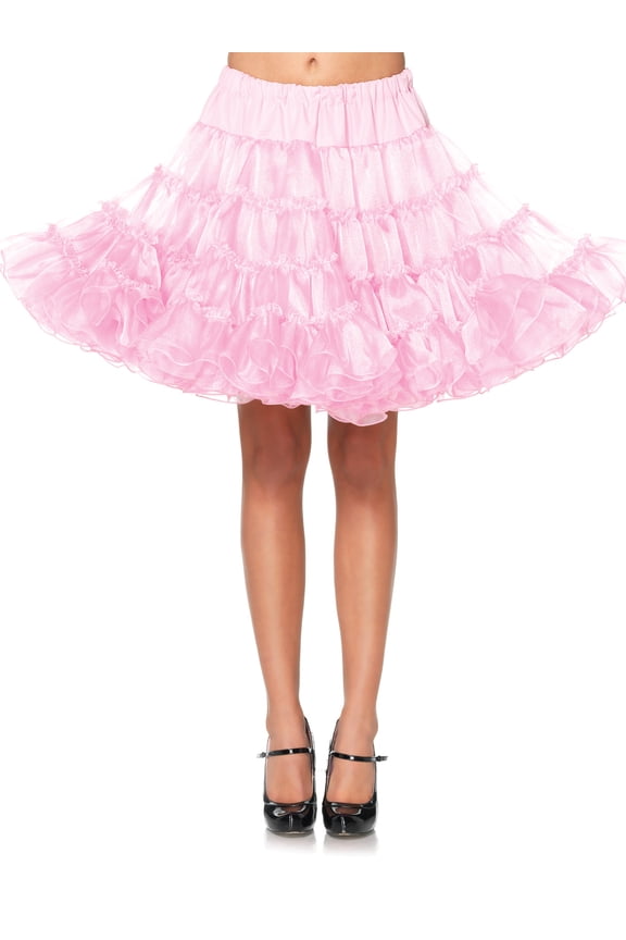 Women's Deluxe Crinoline Petticoat Skirt, Pink, One Size