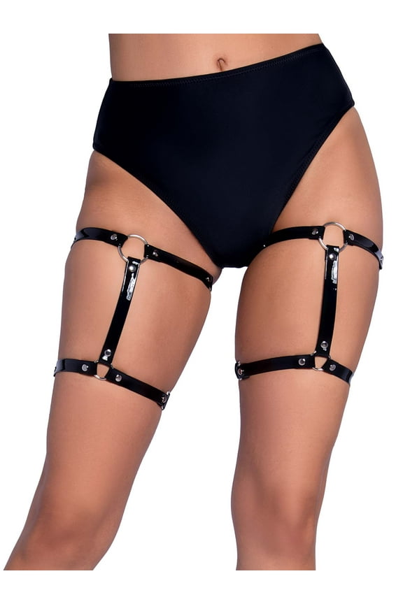 Women's Dual Strap Studded Thigh High Garter