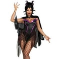 thumbnail image 1 of Leg Avenue Women's Evil Enchantress Halloween Costume, Black/Purple, X-Small, 1 of 5