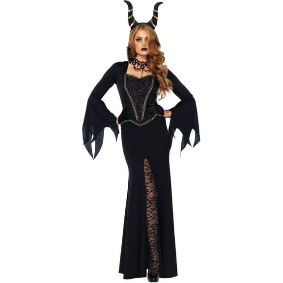 Leg Avenue Women's Evil Enchantress Villain Halloween Costume, Small, Black