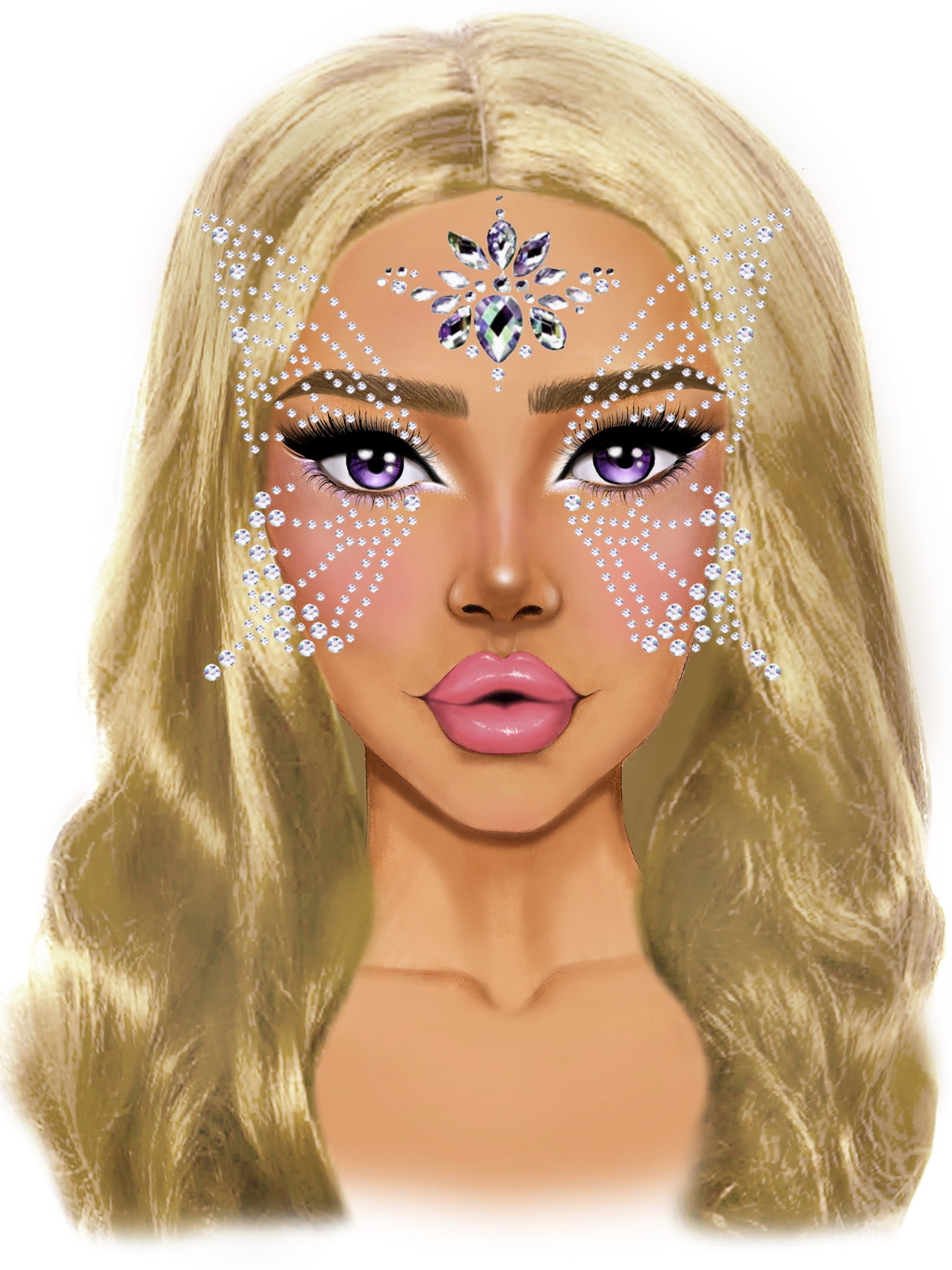 Leg Avenue Women's Fairy Adhesive Face Jewels Sticker