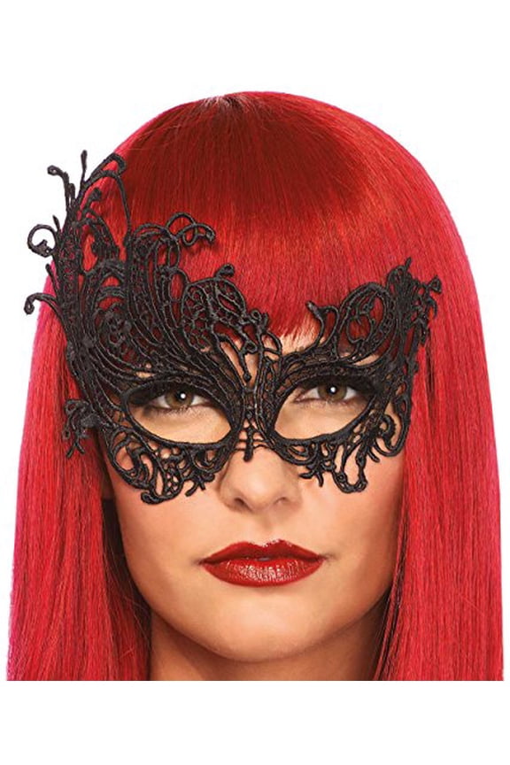 Women's Fantasy Eye Mask Costume Accessory, Black, One Size