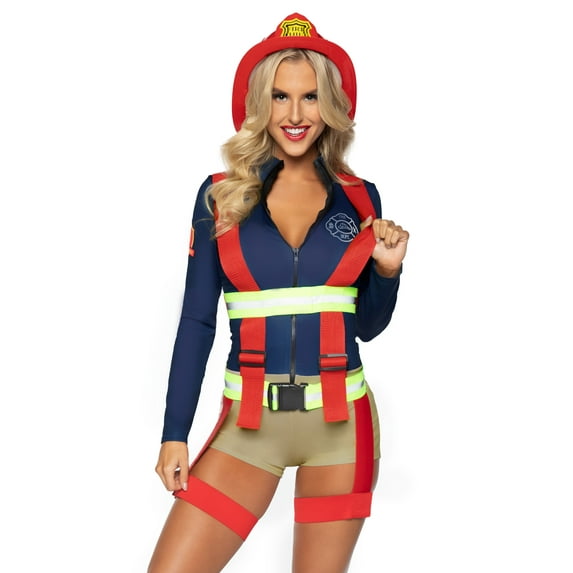 Leg Avenue Women's Hot Zone Honey Firefighter Costume