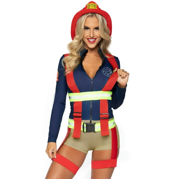 Leg Avenue Women's Hot Zone Honey Firefighter Costume
