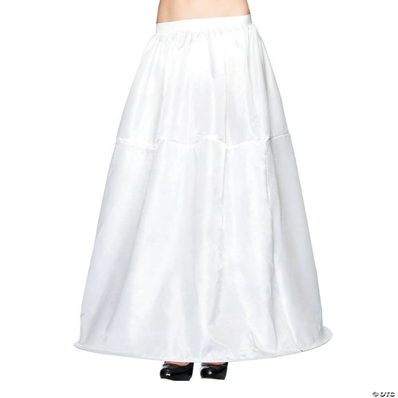 Leg Avenue Women's Long Hoop Skirt, White, One Size